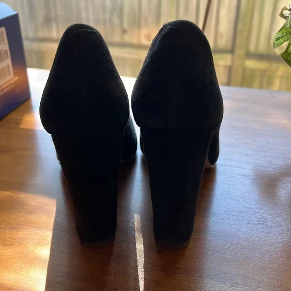 J.Crew Factory Block Heel Pump Black sz 6 - Picture 3 of 7